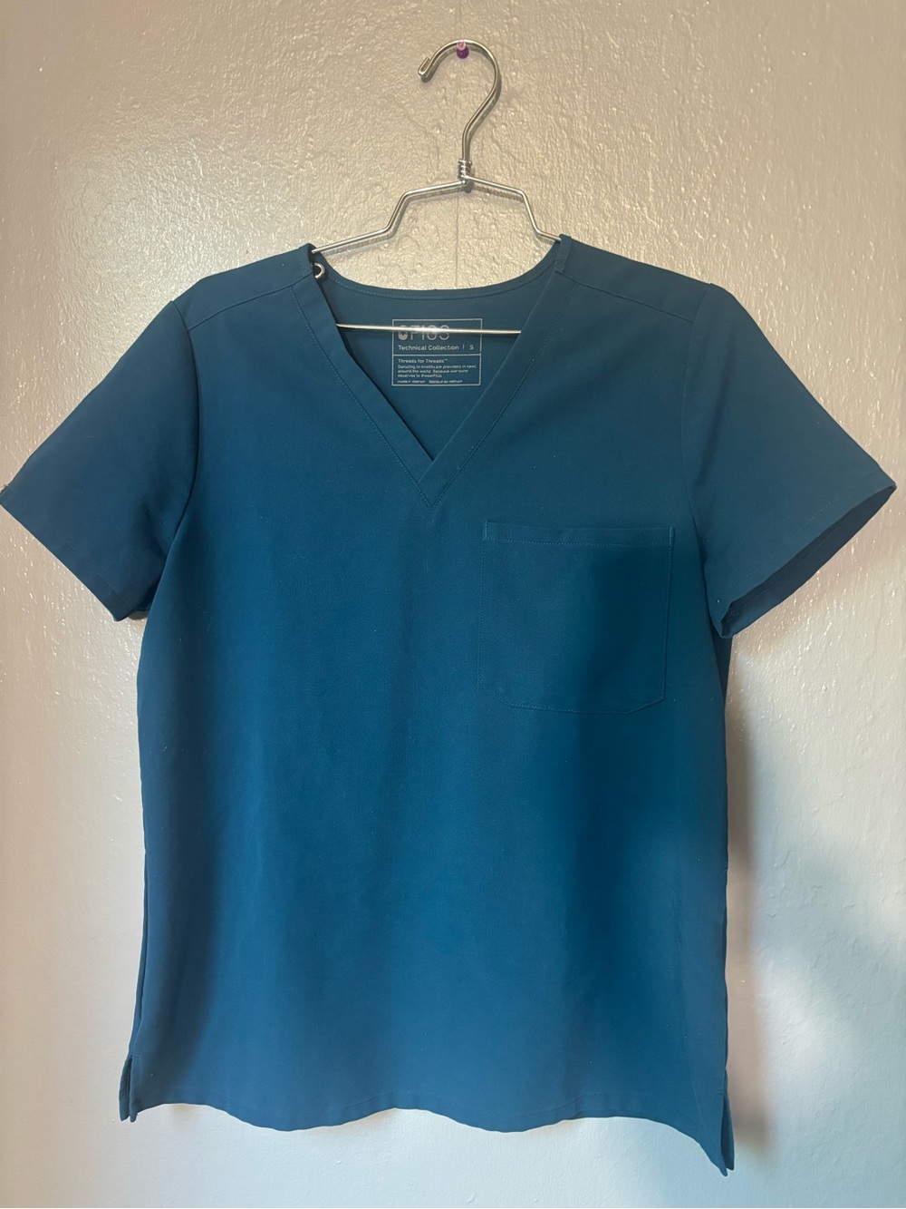 Figs Deep Reef Blue Catarina 1 Pocket Scrub Top